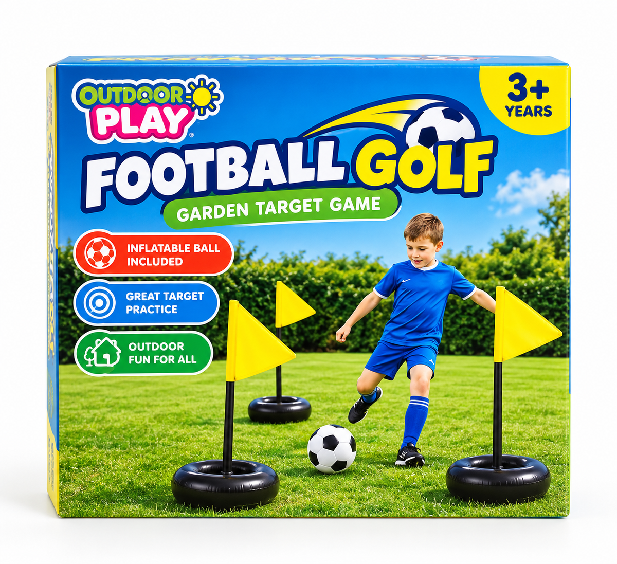 Outdoor Play Football Golf garden target game box